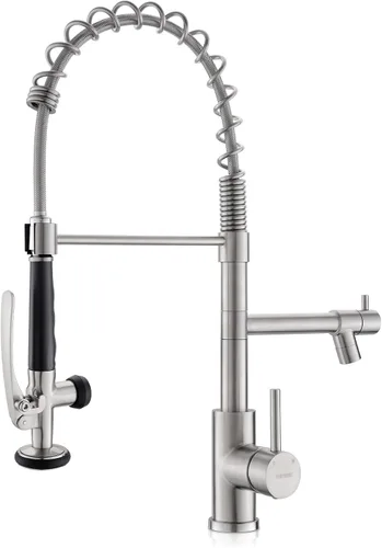Vista 11 de WEWE Grifo de agua potable con diseño vintage, sin espacio de aire, níquel Níquel cepillado