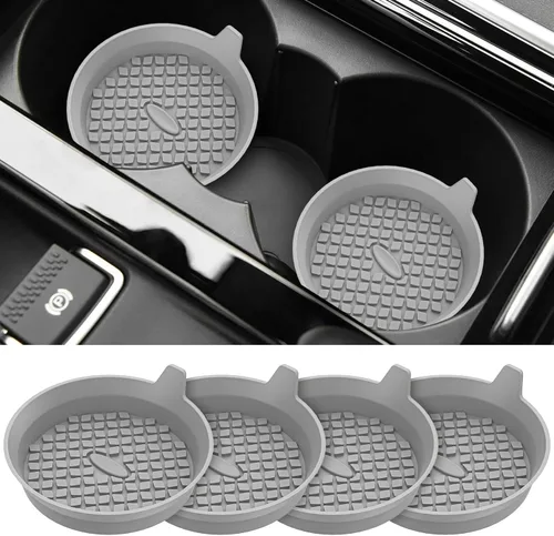 Vista 21 de ME.FAN Posavasos para Portavasos de Coche [Paquete de 4] Alfombrillas de Silicona para Tazas, Accesorios Interiores Universales Antideslizantes
