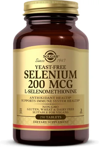 Vista 2 de Solgar Selenio sin levadura de 200 mcg, 100 tabletas - Apoya la salud del sistema inmunológico y antioxidante - Sin OMG, vegano, sin gluten, sin