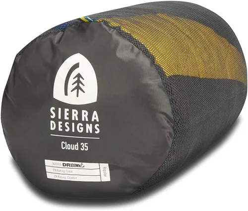 Vista 8 de Sierra Designs Cloud - Saco de dormir de 35 grados DriDown ultraligero sin cremallera para mochileros y camping