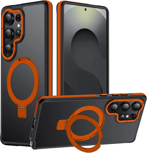 Vista 71 de Funda para Samsung Galaxy S24 Plus, soporte de anillo magnético ajustable [compatible con Magsafe], [protección a prueba de golpes de grado militar]