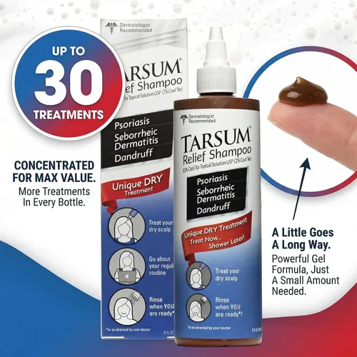 Vista 5 de Tarsum Champú para psoriasis extra fuerte, champú y acondicionador de alquitrán de carbón para psoriasis del cuero cabelludo, dermatitis seborreica