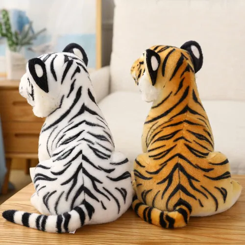 Vista 3 de GUDVES Tiger Tale Toys - Peluche de tigre blanco de 7.8 pulgadas, bonito y realista regalo para niños