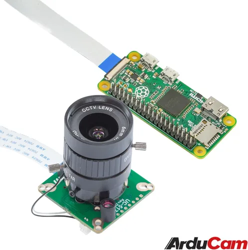Vista 4 de Arducam para cámara Raspberry Pi HQ, módulo de cámara IMX477 de 12.3MP con lente de montaje CS, conmutación automática de corte IR de imagen durante