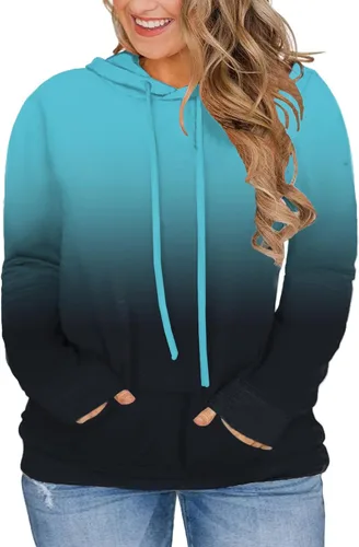 Vista 8 de VISLILY - Sudaderas con capucha para mujer, talla grande, con bloques de color y bolsillos, tallas XL a 4XL gris (01_a_gray)