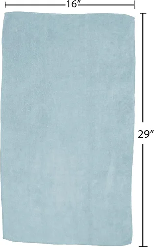 Vista 5 de Toallas de microfibra Fromm Softees para peluqueros, barberos, spa, gimnasio en Aqua, 16" por 29", 10 unidades. Toalla perfecta para el cuidado