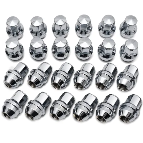 Vista 10 de 611-303 M12* 1.5 Tuerca de llanta - 3/4" 0.748 in Hex 1.260 in Longitud - Estilo de fábrica de cromo Tuerca de rueda para Ford Focus Escape Fusion