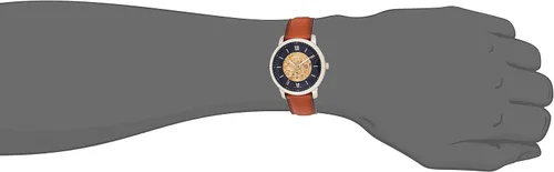 Vista 10 de Fossil Neutra - Reloj automático para hombre, tamaño de caja de 1.732in, movimiento automático, correa de cuero, plata, correa, plateado, Correa