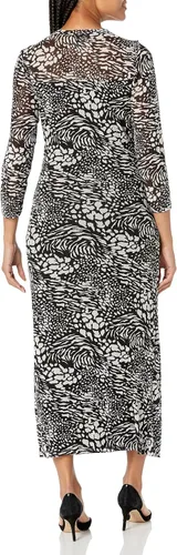 Vista 2 de Anne Klein Women's Printed Side Ruched Midi Dress