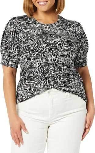 Vista 3 de Daily Ritual - Blusa de tela de toalla muy suave con mangas abullonadas