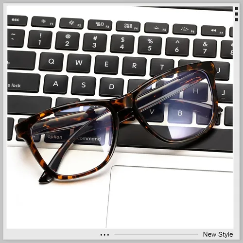 Vista 5 de Retro Blue Light Blocking Glasses for Women Men Classic Style Computer TV Eyeglasses Anti Eyestrain
