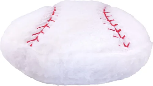 Vista 3 de Almohada de felpa de béisbol, juguete suave y esponjoso, regalo deportivo redondo duradero para decoración de habitación de niños
