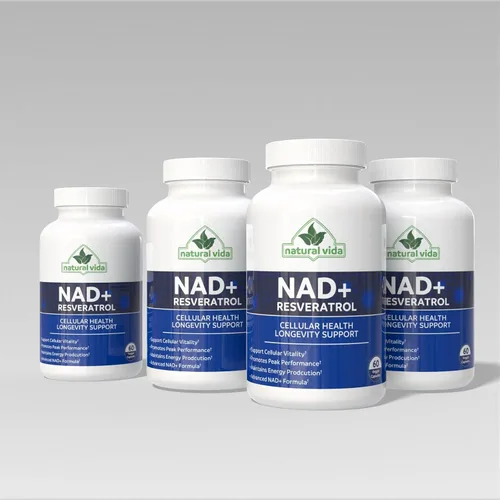 Vista 3 de Suplemento NAD + Resveratrol - Además de reforzar la salud celular, la resistencia y el envejecimiento saludable fabricado en Estados Unidos