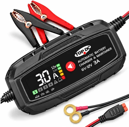 Vista 13 de TOPDC Cargador de batería automático de 2 bancos 4A, 6V/12V, 2A por canal