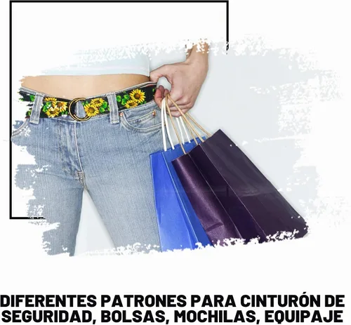 Vista 4 de 1.5 pulgadas Correa de nailon con patrón, correas de cinturón de nailon, correas para bolso, correas para mochila, cinturón de nailon