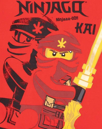 Vista 6 de LEGO Ninjago - Suéter de manga larga para niños Kai Warrior, color rojo, Rojo