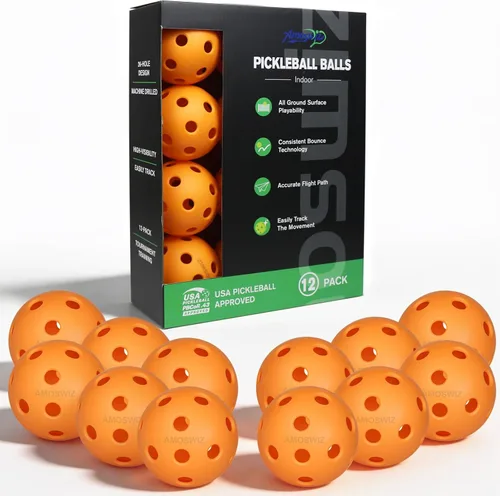 Vista 13 de Indoor Pickleball Balls, 6/12 Pack, 26 Holes