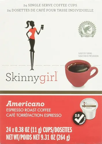 Vista 5 de Skinnygirl Cápsulas de café, americano, café tostado expreso en cápsulas individuales para cafeteras Keurig K Cup, 24
