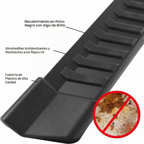 Vista 5 de COMNOVA Estribos Compatibles con Ford F-150 Crew Cab 2004-2014 (4 puertas de tamaño completo), diseño de almohadilla de paso de 6 pulgadas, barras
