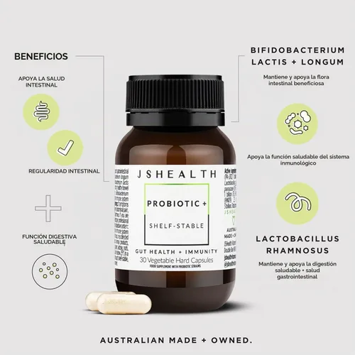 Vista 2 de JSHealth Vitaminas para la salud intestinal y la fórmula de inmunidad, 30 cápsulas