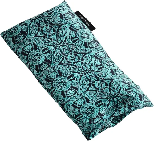 Vista 6 de Hugger Mugger Almohada de ojos de seda con relleno de linaza, relleno de linaza orgánica, relajación sin olor, peso ligero, frío en el congelador