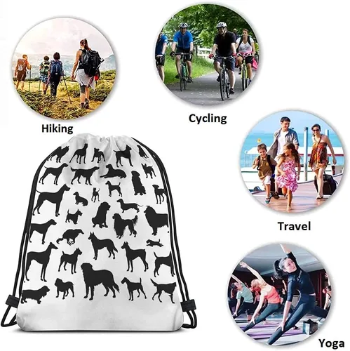 Vista 7 de Beabes Llama Rosa Animal Cordón Bolsas Mochila Bolsa Gimnasio Saco Cordón Bolsa, Multi-a30, Mochilas de viaje