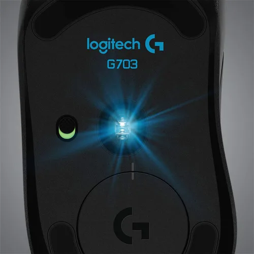 Vista 5 de Logitech G 703 Lightspeed - Mouse inalámbrico para juegos de grado profesional, 16,000 DPI, RGB, pesos ajustables, 6 botones programables, memoria