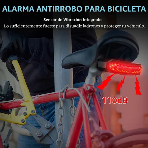 Vista 2 de USUPERINK Ebike Turn Signals, Rechargeable Bike Tail Light with Remote