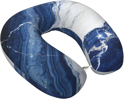 Vista 2 de Ergonomic Memory Foam Neck Support Travel Airplane Pillow Pattern (1553)