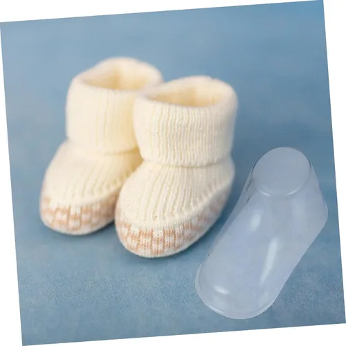 Vista 4 de Holibanna 40 piezas de zapatos transparentes para zapatos, zapatos para bebés pequeños, botines transparentes para zapatos, soporte transparente