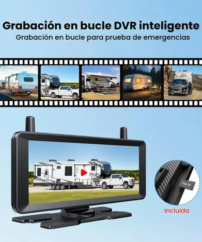 Vista 6 de AUTO-VOX Cámara de respaldo inalámbrica RV Plug and Play compatible