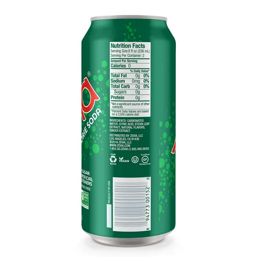Vista 7 de Zevia Zero Calorie Ginger Ale - Latas de soda (paquete de 24 de 12 onzas + 12 paquetes de 16 onzas)