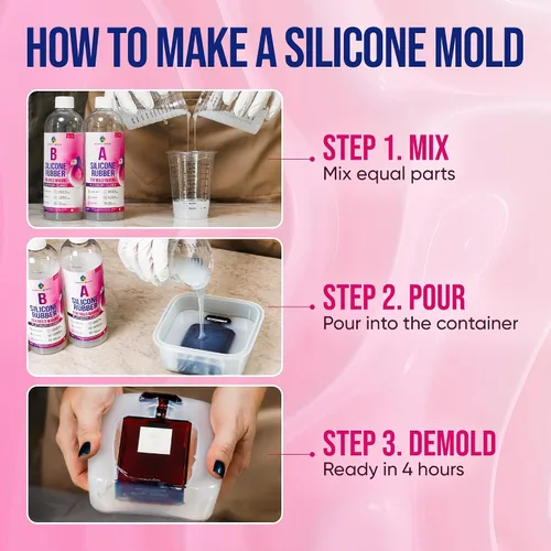 Vista 2 de Craft Resin Kit de fabricación de moldes de silicona firme de curado rápido