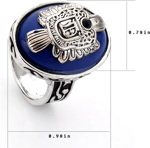 Vista 2 de Lureme (04001478) - Anillo para fanáticos de Vampire Diaries, sello de Damon para caminar a la luz del día