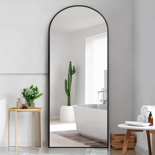 Vista 2 de Dolonm Espejo de longitud completa de 65 x 22 pulgadas, espejo de pie de diseño moderno, espejo de cuerpo completo para sala de estar, dormitorio