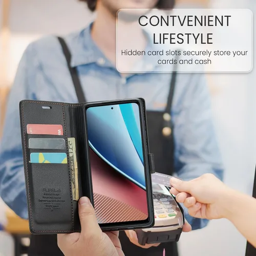 Vista 5 de FLIPALM Funda tipo cartera para Samsung Galaxy S20 FE 5G, bloqueo RFID, tarjetero de crédito, de piel sintética, función atril, funda protectora a