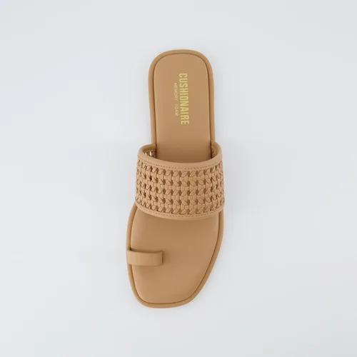 Vista 6 de CUSHIONAIRE Sandalia de punto con anillo para el dedo del pie para mujer + espuma viscoelástica, anchos disponibles