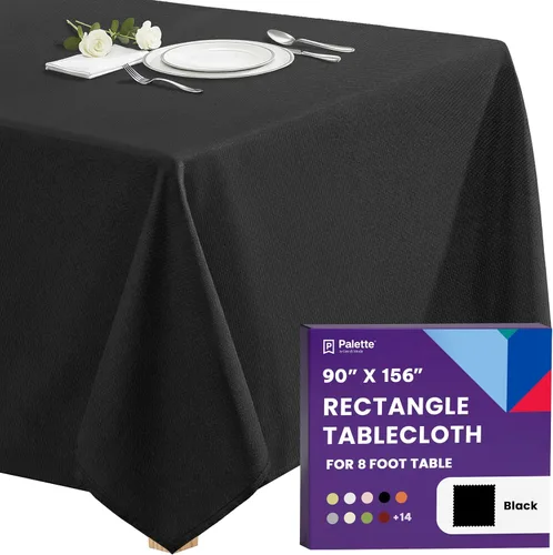 Vista 55 de Gee Di Moda - Mantel rectangular de 60 x 84 pulgadas – Mantel rectangular de poliéster lavable para mesa de 5 pies