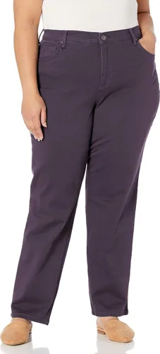 Vista 76 de Gloria Vanderbilt - Pantalones de mezclilla Amanda clásicos de tiro alto y pierna cónica petite para mujer Begonia Bloom