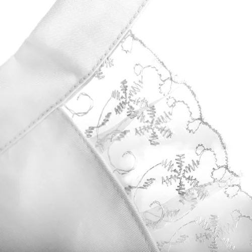 Vista 5 de TopTie Delantal de cintura blanca con diadema, medio delantal de algodón de criada navideña, disfraz de cosplay