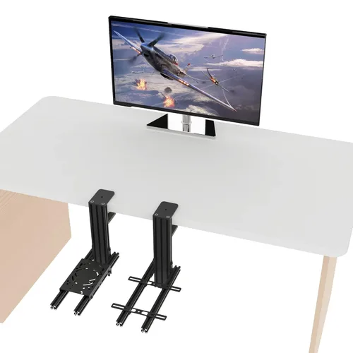 Vista 8 de Hikig 2 Set The Desk Mount for The Flight Sim Game Joystick Throttle and Hotas Systems Compatible with Logitech X56 X52 X52 Pro Thrustmaster