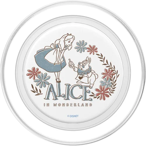 Vista 2 de Disney Alicia en el país de las maravillas y conejo blanco PopSockets Floral MagSafe PopGrip para iPhone