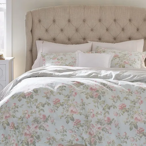 Vista 5 de Laura Ashley Home - Juego de funda de edredón individual, ropa de cama de algodón reversible con funda a juego, decoración del hogar transpirable