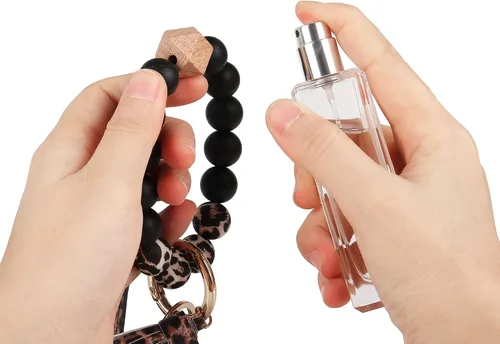 Vista 4 de Guran Llavero de pulsera, cartera, tarjetero con borla, llavero para mujer