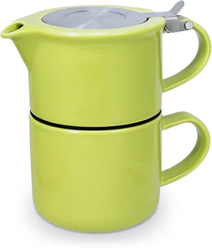 Vista 12 de FORLIFE Té para uno con infusor de 14 onzas, grafito negro