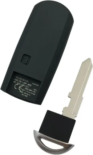 Vista 2 de Funda de repuesto para llavero Mazda sin llave, funda para llavero de automóvil con hoja sin cortar en blanco, Botón 3