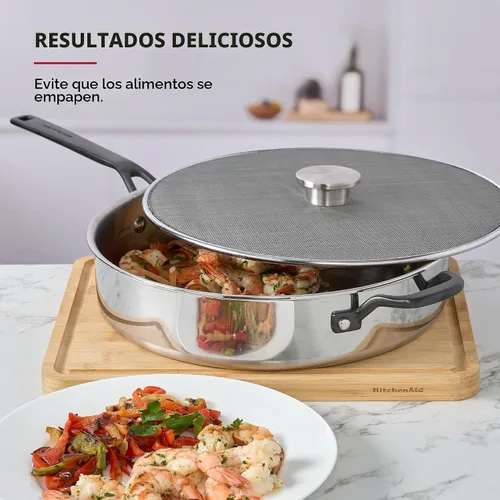 Vista 5 de KitchenAid Pantalla universal contra salpicaduras 2-Acero inoxidable