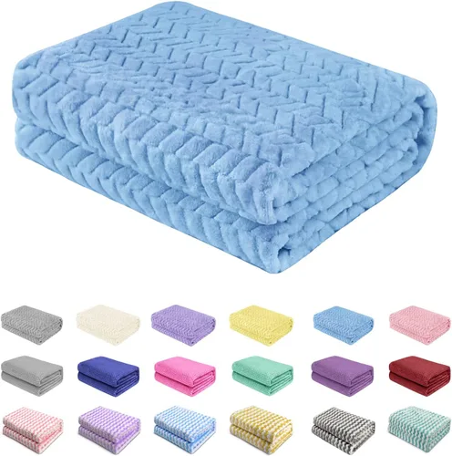 Vista 11 de Manta de franela para bebé, cobijas acogedoras para recién nacidos y niños pequeños, supersuave y cálida manta de bebé para cochecito de cuna