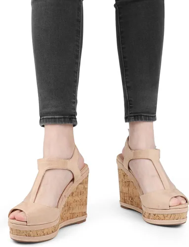 Vista 7 de JOY IN LOVE Sandalias con plataforma y hebilla para mujer