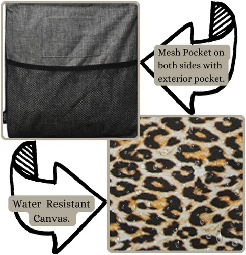 Vista 411 de NGIL Bolsa de comestibles reutilizable extra grande plegable de gran tamaño para comestibles, almacenamiento, picnic, playa, Estampado